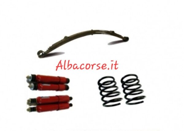kit assetto sportivo con molle da 17cm ammortizzatori e balestra
