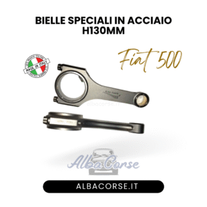 Bielle Speciali in Acciaio H130mm per Fiat 500 d'epoca