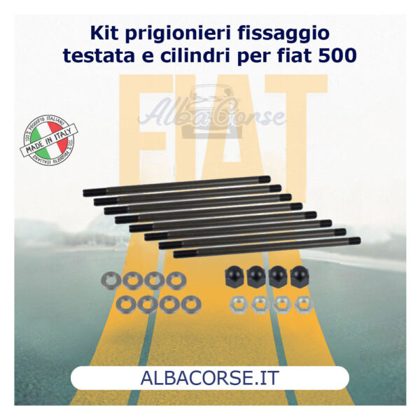 Kit prigionieri fissaggio testata e cilindri per fiat 500 D F L
