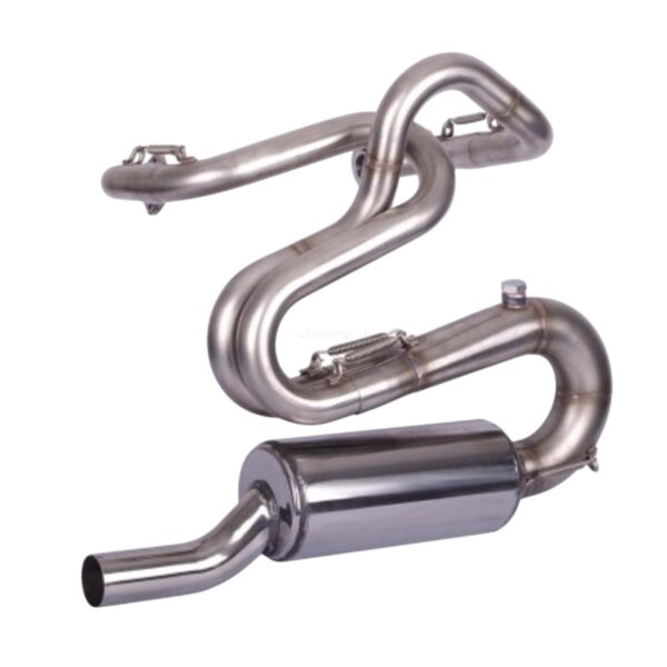 Scarico in acciaio inox tipo Imola stradale sotto traversa per Fiat 500 e 126