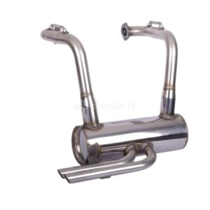 Scarico in acciaio inox tipo Record Monza a canne piccole per Fiat 500 e 126