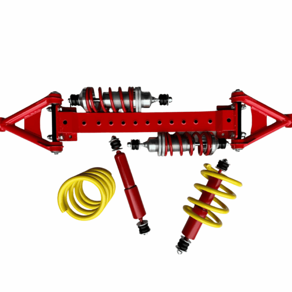 Kit Assetto Sportivo con Pendolare anteriore e posteriore con ammortizzatori doppio effetto e molle da 17.5 per fiat 500/126