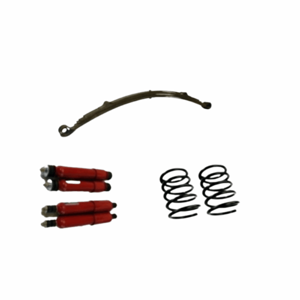kit assetto sportivo con molle da 17cm ammortizzatori e balestra per fiat 500/126