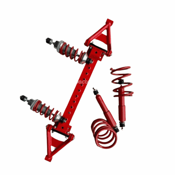 Kit Assetto Sportivo con Pendolare anteriore e posteriore con ammortizzatori doppio effetto e molle da h 19 per fiat 500/126