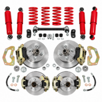 Kit sospensioni e freni automobilistici rosso e argento